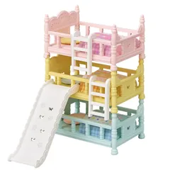 カ-219 】 STマーク認証 3歳以上 赤ちゃん三段ベッド おもちゃ ドールハウス 【 Sylvanian 家具 Families エポック社 シルバニアファミリー EPOCH