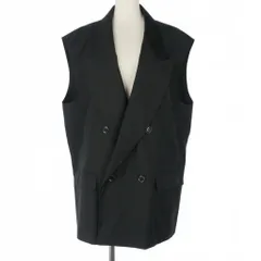 エムゴーサン M53. DIFFERENCE DOUBLE VEST ダブル ベスト ジレ 1 黒 ブラック MJ-059