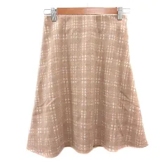 エニィスィス エニシス anySiS フレアスカート ひざ丈 チェック 1 S ベージュ /MN