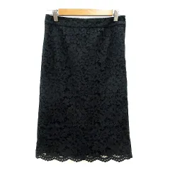 マルティニーク martinique タイトスカート ミモレ ロング レース 1 S 黒 ブラック /MN