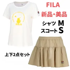FILA  フィラ  テニス  ウェア  シャツ  スコート  上下2点セット  МSサイズ  新品美品  オフ白ベージュ
