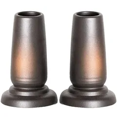 【新品】 Ceramic Arte (セラミックアルテ) 仏具 備前吹き 【花瓶 :約直径6×高さ9.5cm)×２点セット】 日本製 小さめ ミニ仏具 陶器 仏壇 仏様 お花 お供え 0