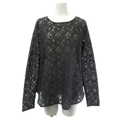 スタディオクリップ Studio Clip タグ付き レース カットソー 長袖 ブラック 黒 F 