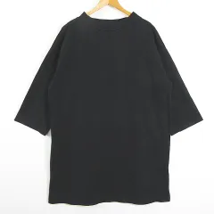 ニコアンド Niko and.. オーバーサイズ Tシャツ ワンピース 膝丈 長袖 スリット 綿 ブラック kz12407