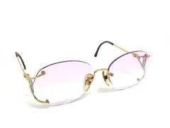 ChristianDior クリスチャンディオール ヴィンテージ 度入り メガネ 眼鏡 めがね レディース ゴールド系 DL0927