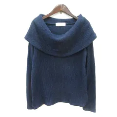 ロペピクニック ROPE Picnic ニット セーター オフタートル 長袖 38 M 紺 ネイビー /MN