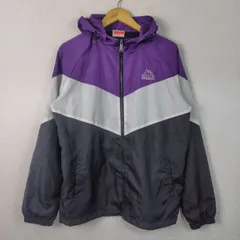 Kappa カッパ ウインドブレーカー 切替デザイン パープル LLサイズ メンズ 古着 スポーツMIX レトロ