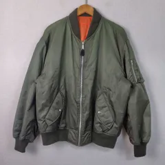MA-1 フライトジャケット ミリタリー カーキ Lサイズ メンズ 古着 アメカジ ワーク系
