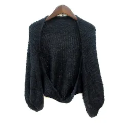 リエンダ rienda カーディガン ボレロ ニット F 黒 ブラック /MN