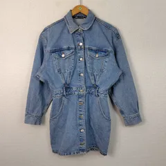 ZARA ザラ デニムワンピース ブルー Mサイズ レディース 古着 モード ストリート