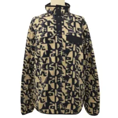 パタゴニア Patagonia シンチラ スナップ フリースジャケット 65572 総柄 L ベージュ 紺 ネイビー