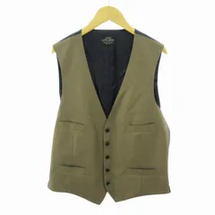 ユナイテッドアローズ UNITED ARROWS 美品 ベスト ジレ ウール バイカラー 茶 紺 ブラウン ネイビー 0727 ●ECOのサムネイル