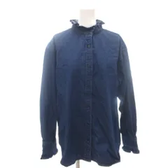 ジャーナルスタンダード レリューム JOURNAL STANDARD relume デニムフリルブラウス シャツ F インディゴブルー /IX ■ECF001