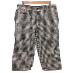 ビームスライツ BEAMS Lights ハーフパンツ S 白 ホワイト 黒 ブラック ギンガムチェック柄 ECF001 /KR ■ECF001