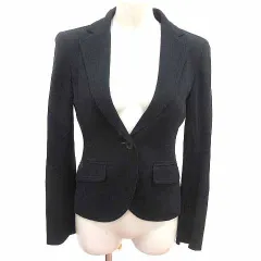 ボッシュ BOSCH テーラードジャケット 総裏地 36 S 黒 ブラック /YK