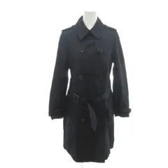 B&Y ユナイテッドアローズ BEAUTY&YOUTH ビューティー&ユース 美品 トレンチコート M 紺 ネイビー ダブルブレスト ミドル ハーフ丈 ベルト付き 1625-139-3759 /HW ■GY58