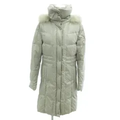 スタイルコム style com 美品 ダウンコート 11 白 ホワイト ロング丈 リアルファー ファー付きフード 07-40000 /HW ■GY58