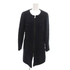 スピック＆スパン ノーブル Spick&Span Noble ノーカラーコート ジャケット ウール アルパカ 36 紺 ネイビー ミドル丈 4つポケット 11-020-240-9130-4-0 /HW ■ECD001のサムネイル