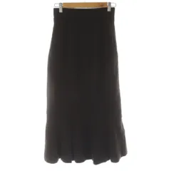 ミラオーウェン Mila Owen スカート size0 茶色 リブ編み フレアヘム ロング丈 /DU ■ECD001