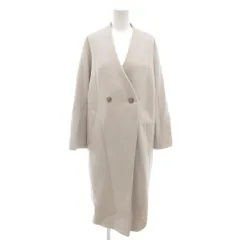 スローブ イエナ SLOBE IENA  美品 ノーカラーコート ウール 36 ピンク ダブルブレスト ロング丈 /SJ ■GY60