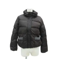 ビームスハート BEAMS HEART ダウンジャケット 上着 ミドル丈 スタンドカラー ヘリンボーン柄 黒 ブラック /SM69 ■ECD001