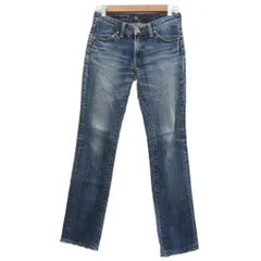 リーバイス Levi's デニムパンツ ジーンズ スキニーパンツ W24 L32 青 ブルー ローライズ ユーズド加工 ロング丈 /YS28 ■ECD001
