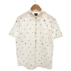 ピーエスポールスミス PS Paul Smith カジュアルシャツ 総柄 半袖 L 白 ホワイト /YJ ■GY06