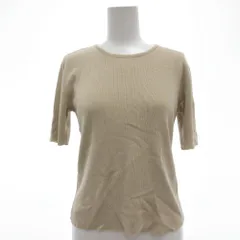 バーバリー ロンドン BURBERRY LONDON ニット セーター SP 半袖 リネン混 クルーネック ベージュ /AE ■GY06