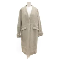 ビームスハート BEAMS HEART ノーカラーコート ロング メルトン M グレー /JS ■GY61