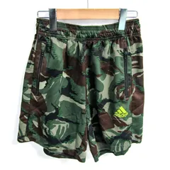 アディダス ショートパンツ ボトムス カモフラ柄 迷彩柄 スポーツウエア メンズ Lサイズ 茶×緑×黒 adidas 【中古】