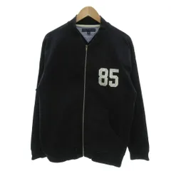 トミーヒルフィガー TOMMY HILFIGER ジャケット 綿 M 紺 ネイビー バックプリント ジップアップ オーバーサイズ 114-321410-240 /HW ■GY60
