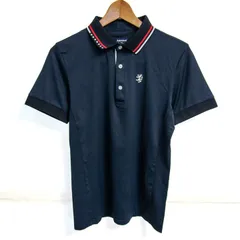 アドミラルゴルフ ポロシャツ トップス 半袖 ゴルフウエア 日本製 メンズ Mサイズ ネイビー Admiral Golf 【中古】