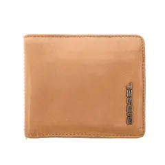 ディーゼル DIESEL 二つ折りサイフ 財布 小銭入れ 札入れ レザー ロゴ ベージュ /YJ ■GY12