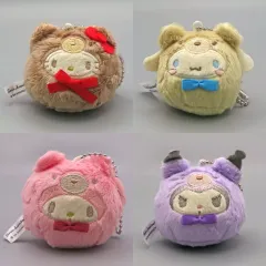 【中古】ぬいぐるみマスコット・ぬいぐるみバッジ 全4種セット 「サンリオキャラクターズ 起き上がりぬいぐるみマスコット ラテクマバージョン」