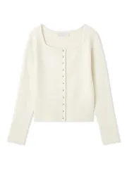 新品 [セルフォード] スクエアネックラメニットカーディガン CWND261029 レディース OWHT Free Size