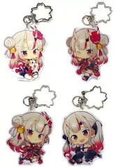 【中古】キーホルダー 全4種セット 「バーチャルYouTuber ホロライブ 百鬼あやめ 誕生日記念2022 ランダムアクリルキーホルダー」
