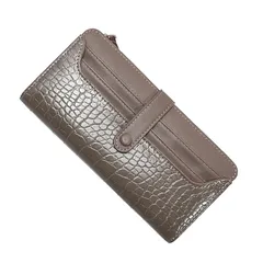 【新品】 [TOEDNNQI] トードンキ 財布 レディース 長財布 二つ折り財布 カードケース 大容量 ウォレット 小銭入れ カード入れ ファスナー 軽い シンプル かわいい 2つ折り 婦人 クロコ風型押し ワニ ギフト プレゼント 0