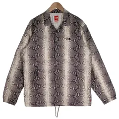 SUPREME シュプリーム 18SS THE NORTH FACE ノースフェイス Snakeskin Taped Seam Coaches Jacket スネークスキン テープドシーム コーチジャケット ブラック NP11803I Size L