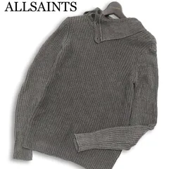 ALLSAINTS オールセインツ 春夏 麻★ リネン100％ ドクターネック サマー ニット セーター Sz.XS メンズ グレーのサムネイル