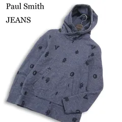 Paul Smith JEANS ポールスミス ジーンズ 通年★ 総柄 スウェット プルオーバー パーカー Sz.M メンズ 紺 ネイビー