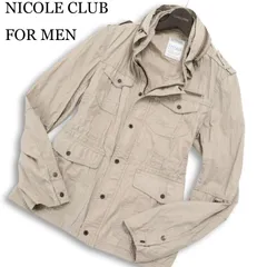 NICOLE CLUB FOR MEN ニコルクラブ フォーメン フード収納★ M-65 ミリタリー フィールド ジャケット ブルゾン Sz.48 メンズ