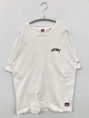 BEN DAVIS ベンデイビス Tシャツ/カットソー M ホワイト 前面プリント バックプリント ワンポイント ブランドロゴ ミドル丈 半袖 クルーネック(丸首)
