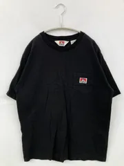 BEN DAVIS ベンデイビス Tシャツ/カットソー L ブラック 無地 ワンポイント ブランドロゴ ミドル丈 半袖 クルーネック(丸首)