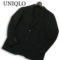 UNIQLO ユニクロ 通年 感動ジャケット★ ストレッチ アンコン テーラード ジャケット Sz.L メンズ 黒
