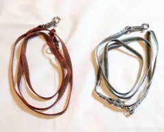 【217505】 犬用リード　2本セット レッド/ライトブルー/グリーン