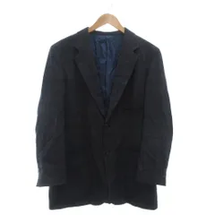 バーバリーゴルフ BURBERRY GOLF テーラードジャケット L チェック柄 シルク混 シングル 紺 ネイビー /NU ■GY06