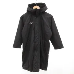 ミズノ MIZUNO ベンチコート 130 黒 ブラック フード付き 無地 長袖 /SC ■ECD001