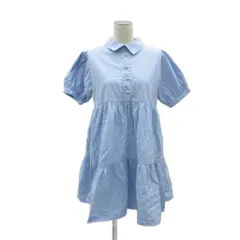 メリージェニー merry jenny ワンピース 半袖 F 水色 ライトブルー ミニ丈 /HO12 ■ECD001