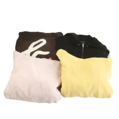 アニエスベーアンファン Agnes b. ENFANT まとめ売り まとめ売 4点セット パーカー ベスト フード ロゴ イ0 ピンク 黒 ブラック 茶 ブラウン 黄 イエロー /AN76 ■ECD001のサムネイル