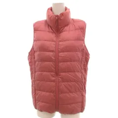ユニクロ UNIQLO ウルトラライトダウンベスト スタンドカラー L ペールピンク /YJ 211-127500 ■ECD001